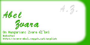 abel zvara business card